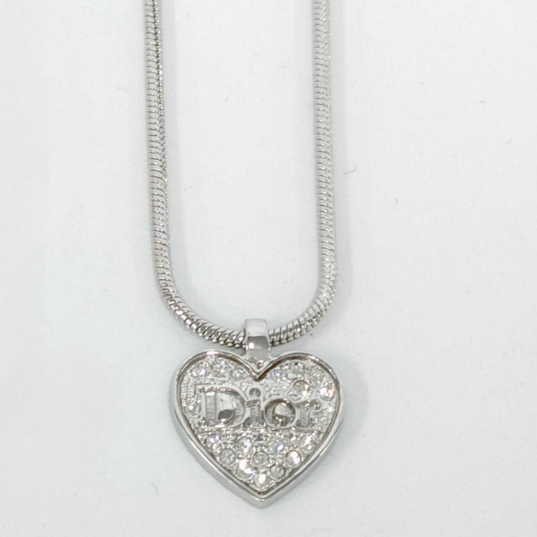 D Heart rhinestone necklace