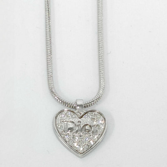 D Heart rhinestone necklace