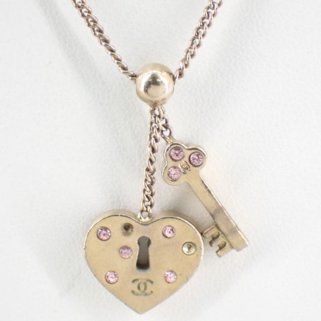 Pink Love Lock Necklace