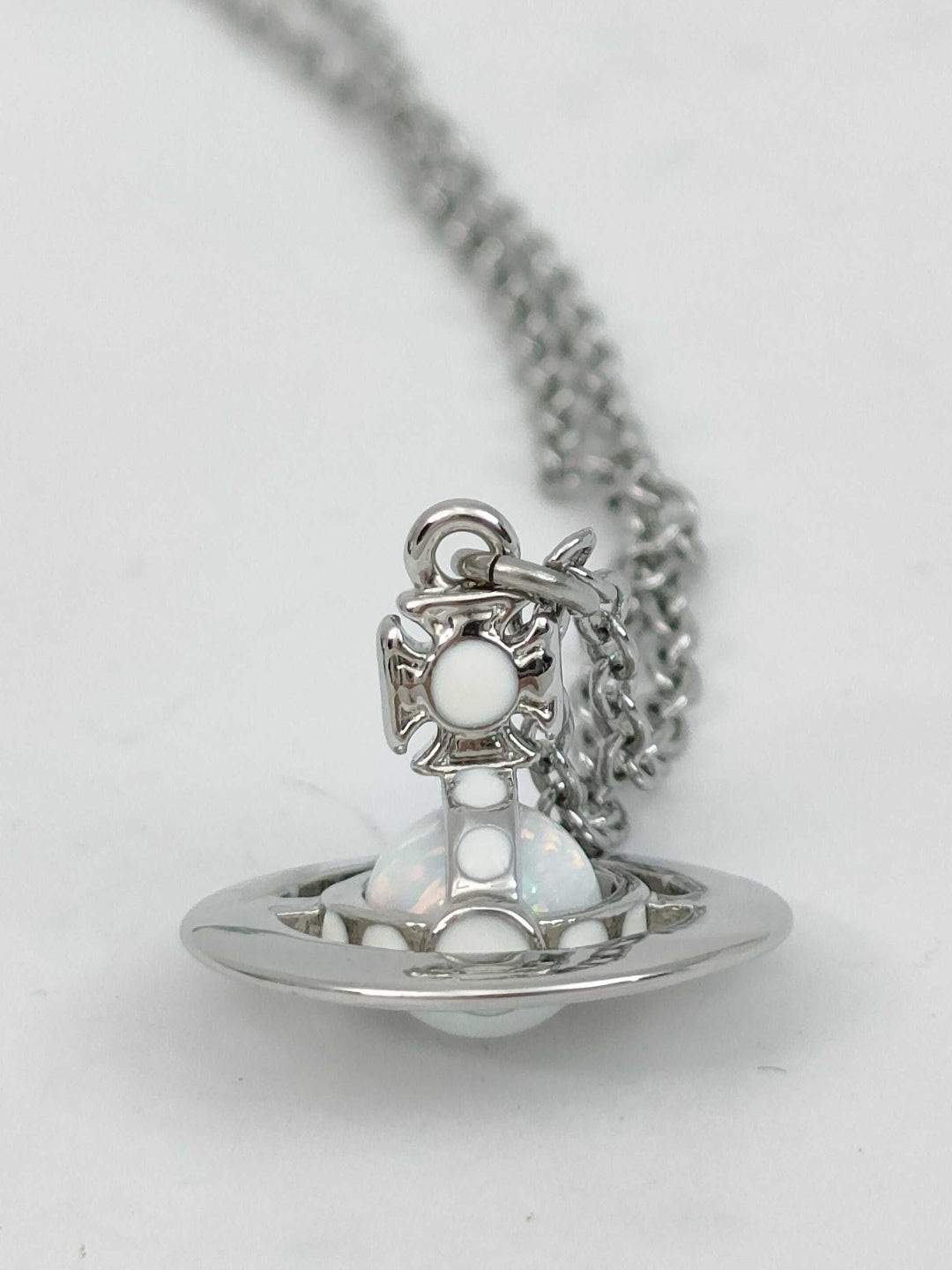 Vivienne Westwood Saturn White Ball Necklace