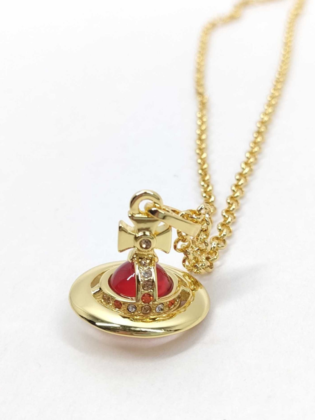 Vivienne Westwood Gold 3D Saturn orb necklace