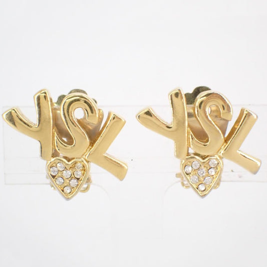 logo rhinestone earrings