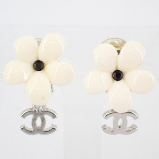 Flower logo pendant earrings