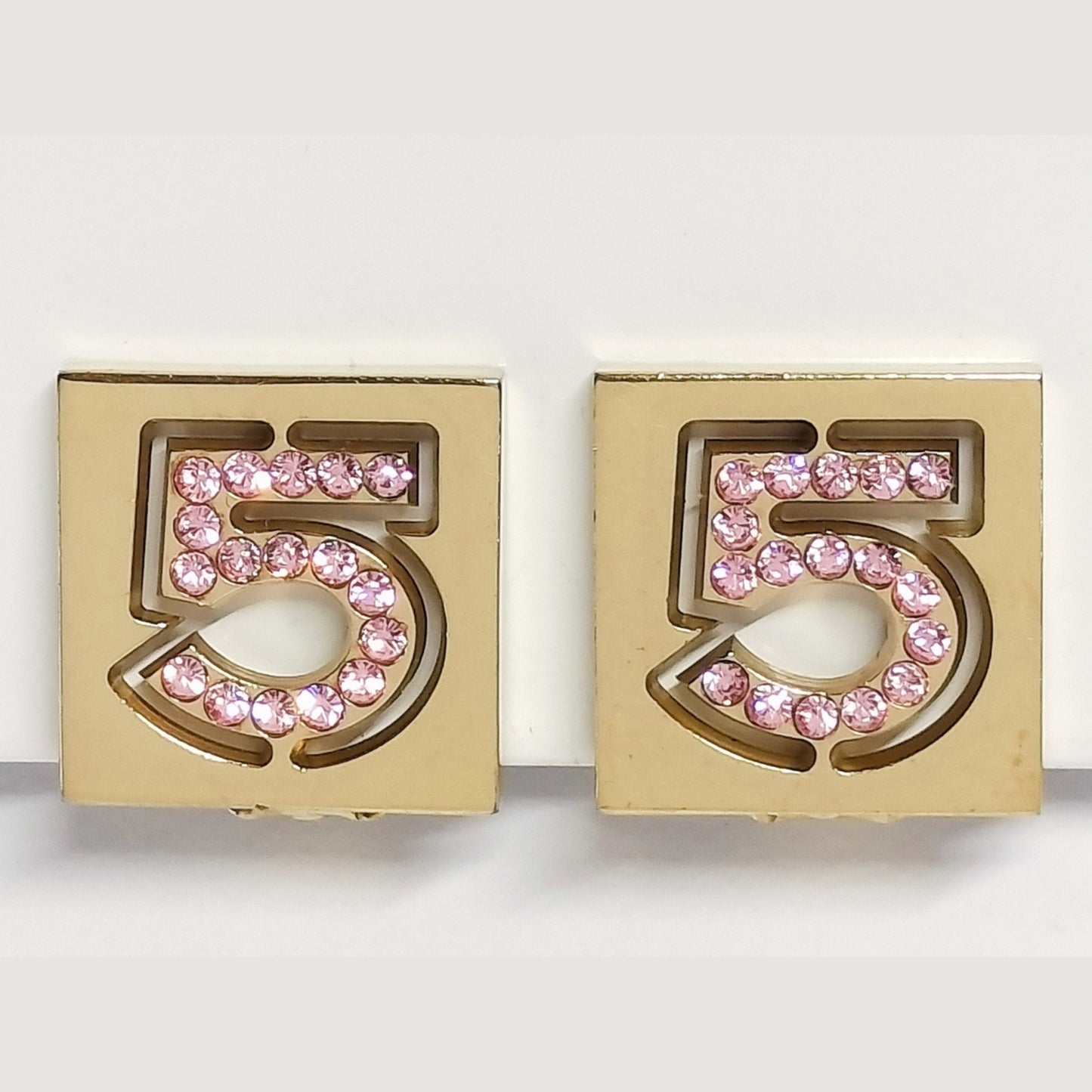 Number Five Pink Diamond Earrings