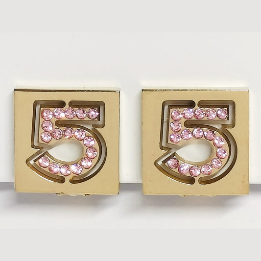 Number Five Pink Diamond Earrings