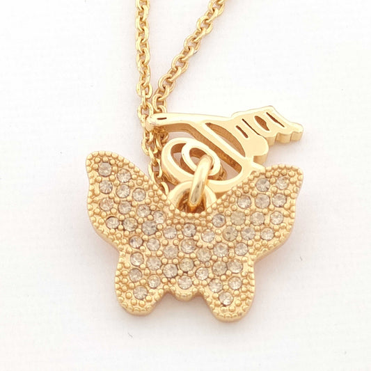 Diamond Butterfly Necklace