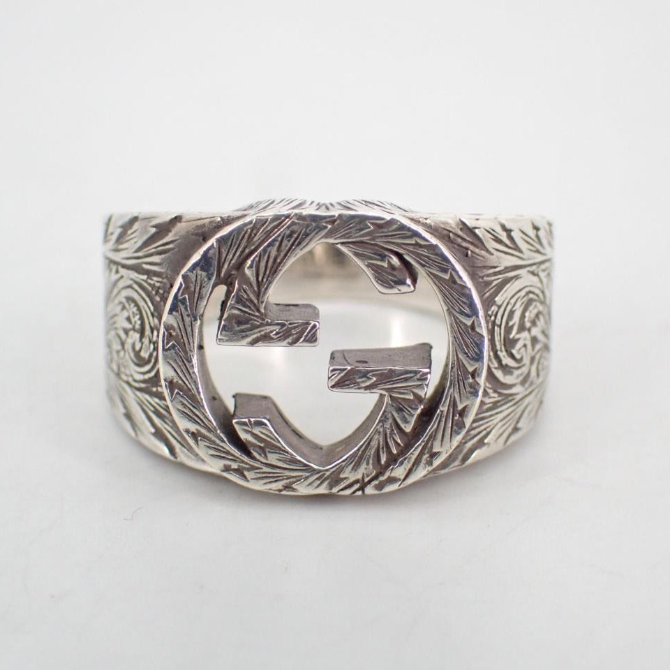 G Vintage carved double G ring