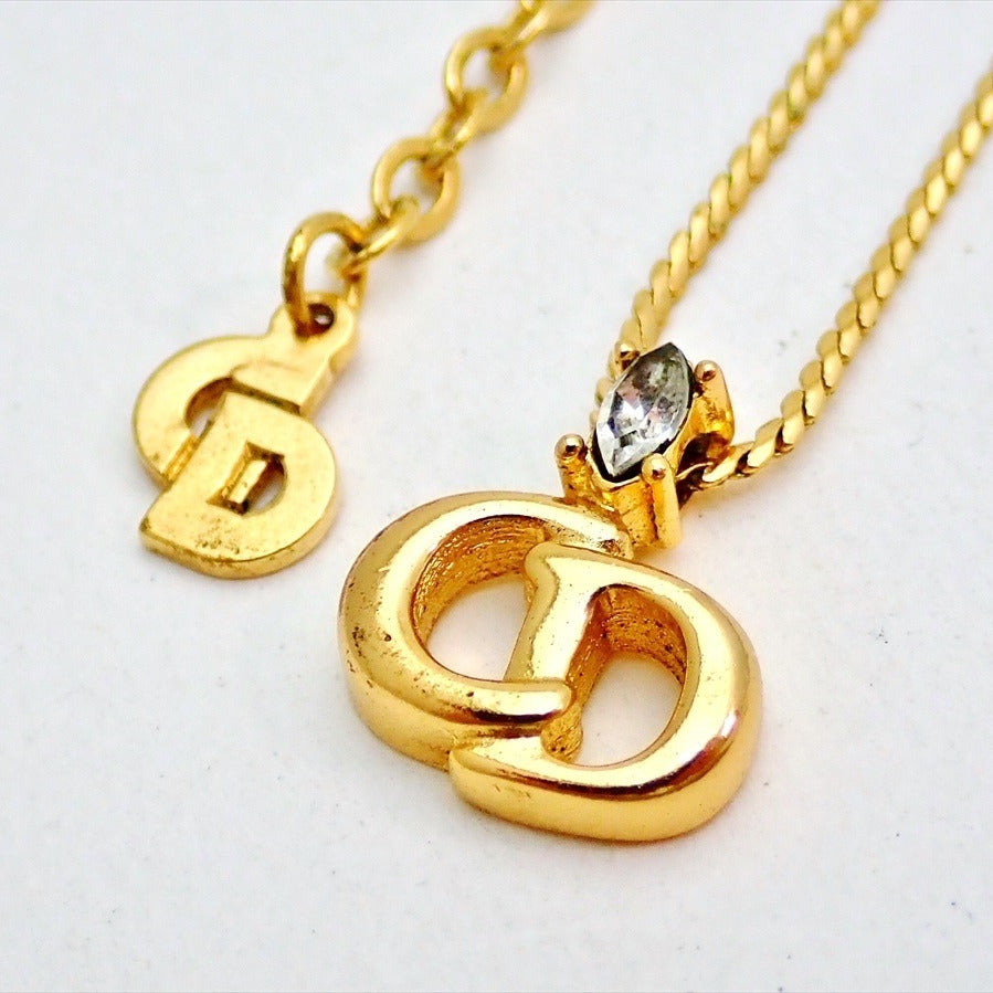 D Teardrop Diamond CD Necklace