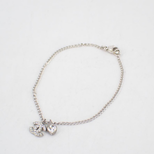 C Heart rhinestone bracelet