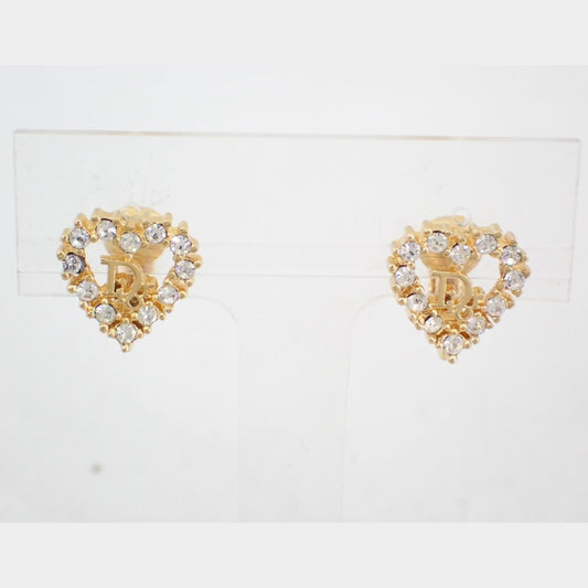 D Heart diamond earrings