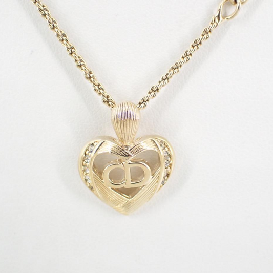 D Heart CD rhinestone necklace