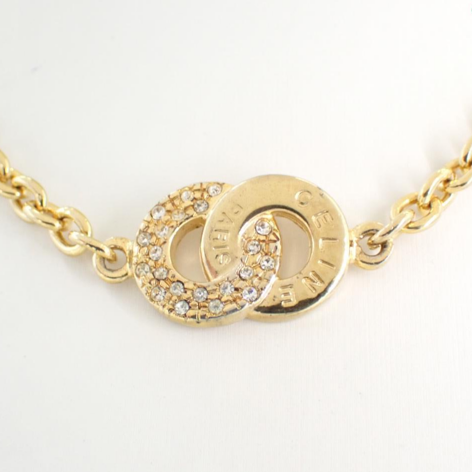 C Double circle diamond necklace