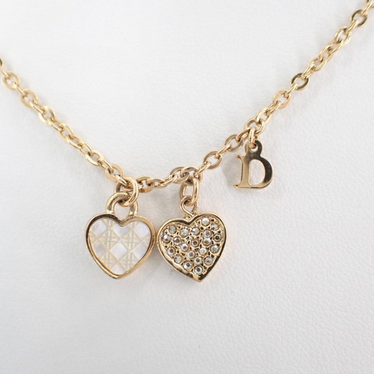 D Mother of Pearl Heart Necklace